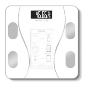 Bascula Electronica Bluetooth Digital Inteligente De Vidrio Color Blanca