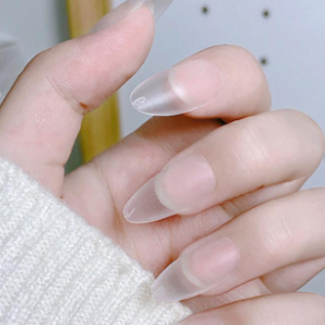 Uñas Almendradas Transparentes x20