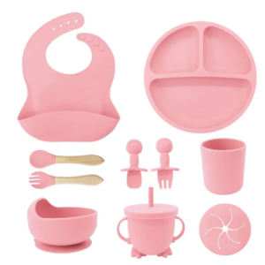 Kit De Alimentación Para Bebés 6-12 Meses 8 Piezas Silicona Bpa Free Microonda